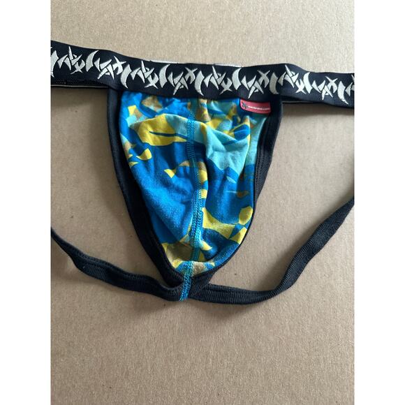VTG RARE WAXX jockstrap men’s underwear blue camo XL - Picture 1 of 4